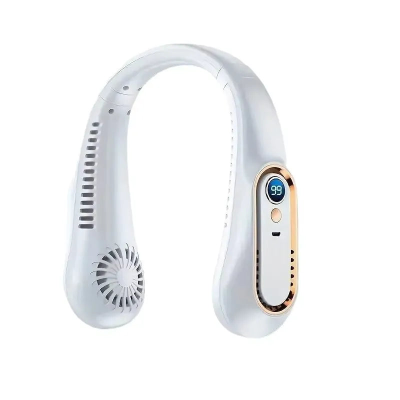 White Gold Portable Neck Fan