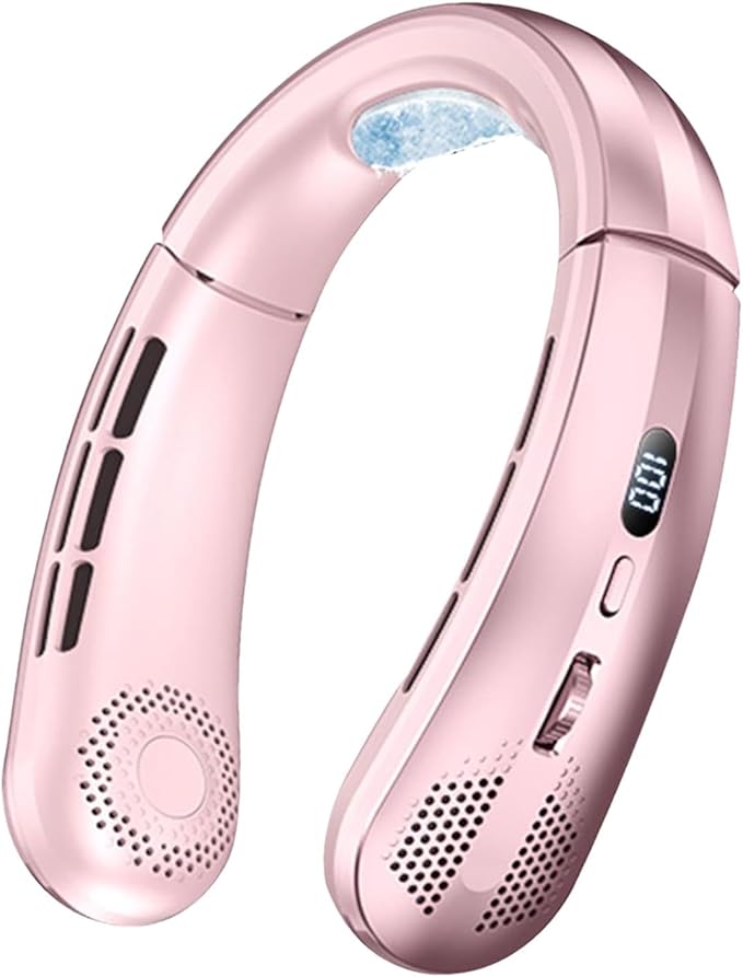 Pink Portable Neck Fan