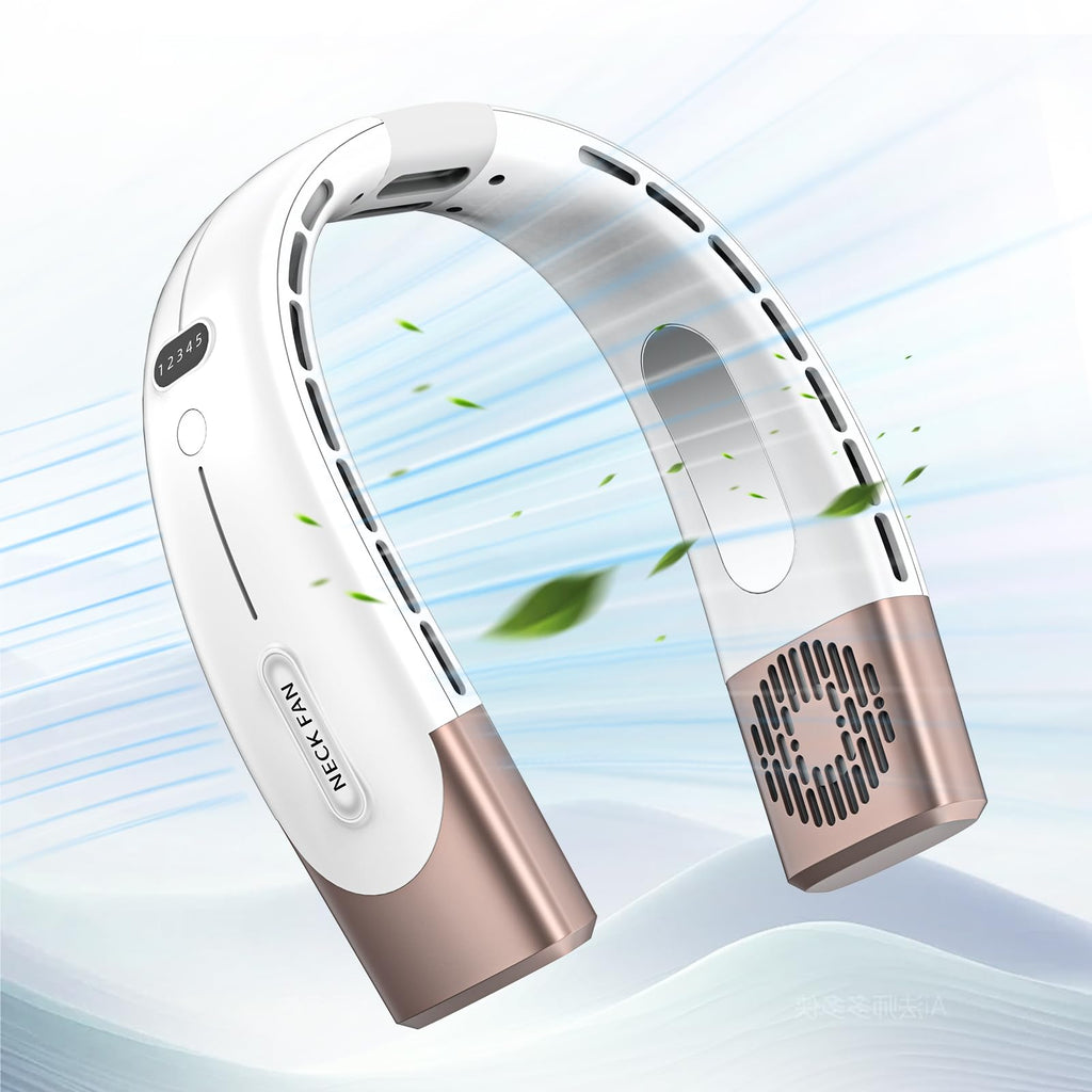 White Rose Portable Neck Fan