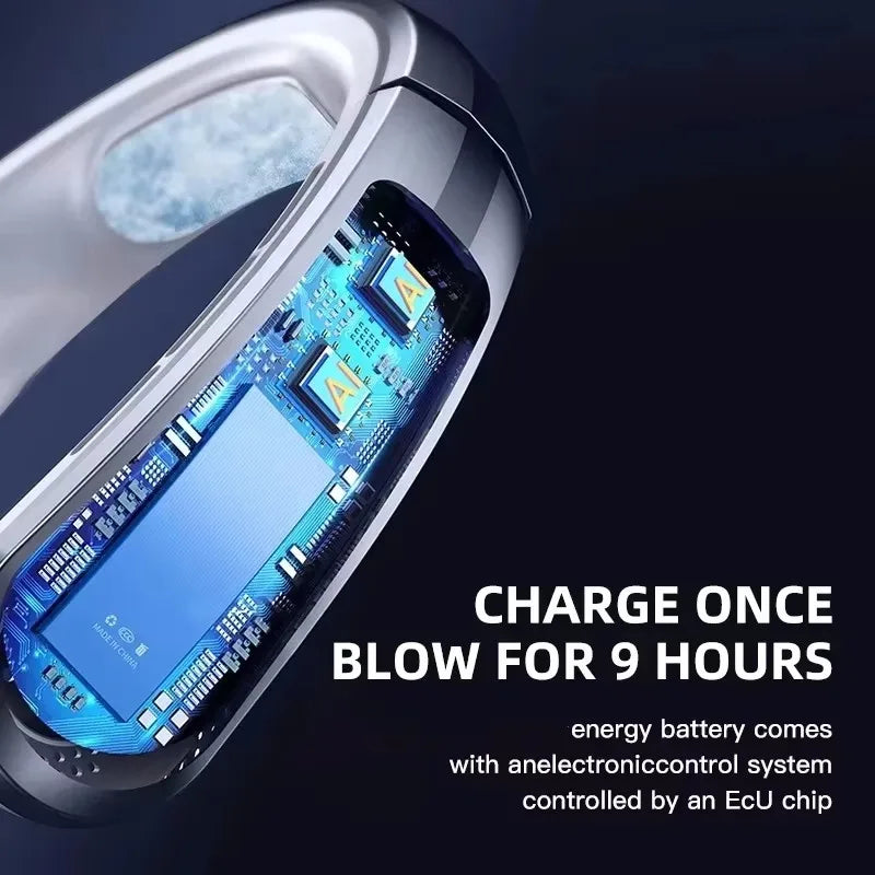 Pink Portable Neck Fan